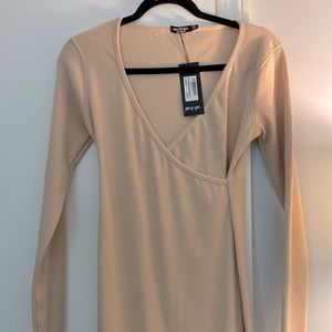 Nastygal long maxi dress with slit, size 2 BRAND NEW WITH TAGS!!